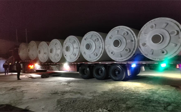 武都锥底桶交付现场